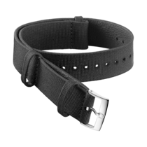 Bracelet NATO - Nylon avec revêtement, noir - 031ZSZ002056w