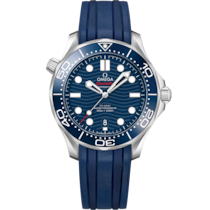 Seamaster Diver 300M 42 mm, acier sur bracelet caoutchouc - 21032422003001