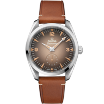 Seamaster Railmaster 38 mm, Stahl mit Lederarmband - 23512382013001