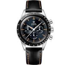 Speedmaster First OMEGA in Space 39,7 mm, acier sur bracelet en cuir - 31032405006001