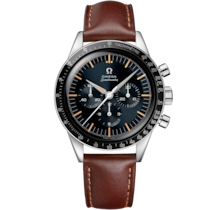 Speedmaster First OMEGA in Space 39,7 mm, acero con pulsera de piel - 31032405006002